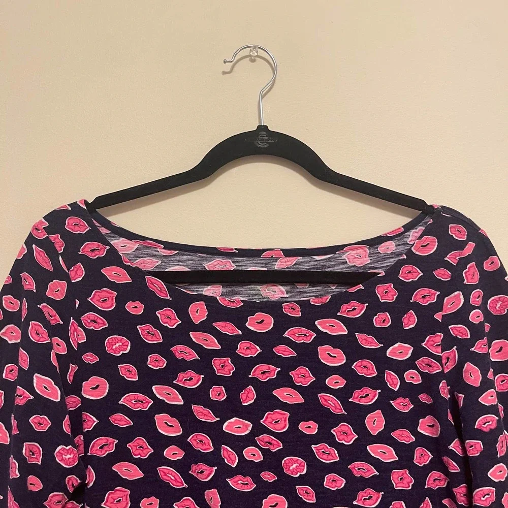 LILLY PULITZER Bocce Lips Kiss Somerset Dress - Size Large - Picture 5 of 8